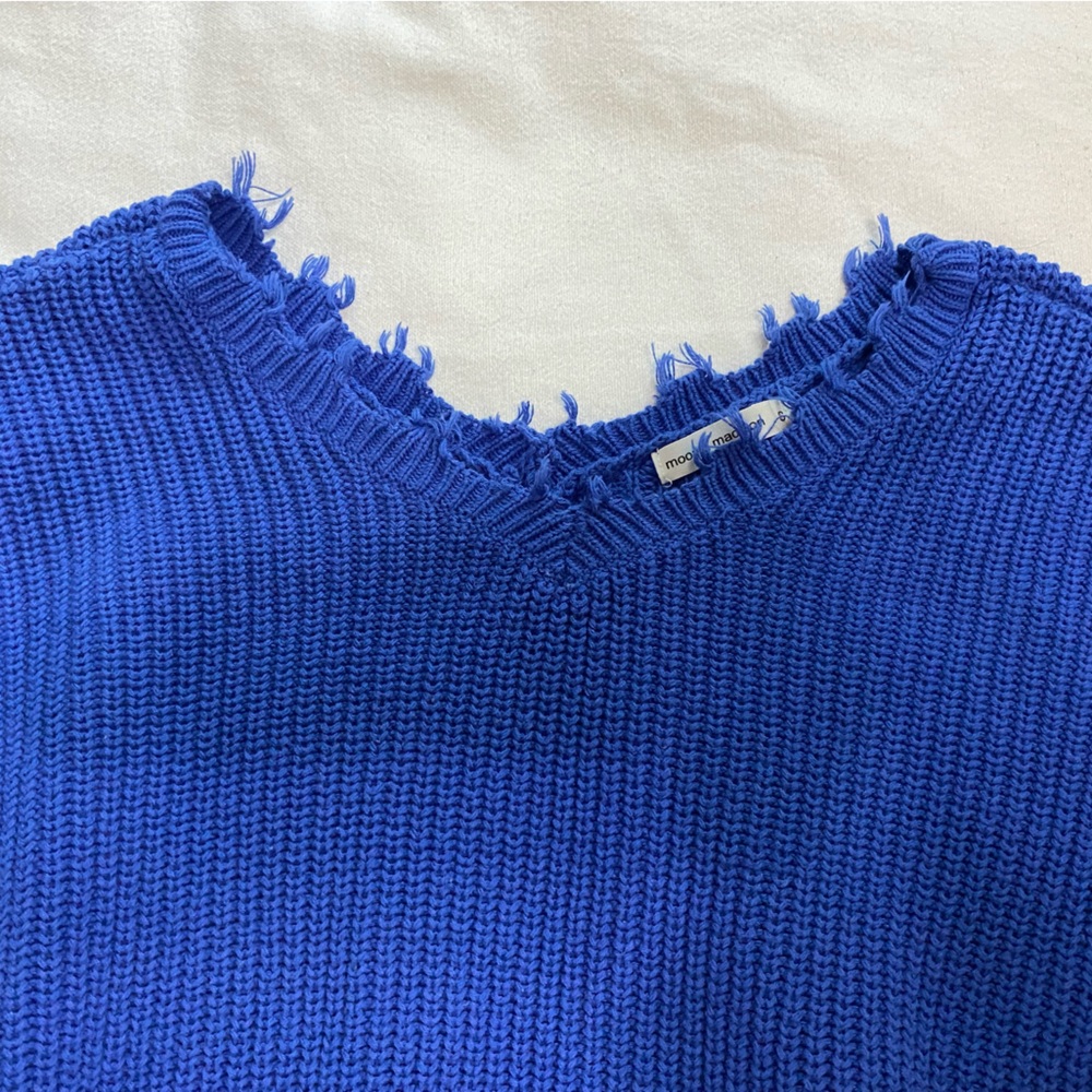 Royal Blue Knit Sweater - Picture 3 of 6